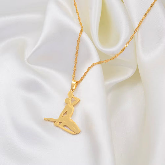 3CM Haiti Pendant Necklace Women Girls Neg Mawon Ayiti Items Gold Color Jewelry of Haiti Accessories Neg Maron @067221