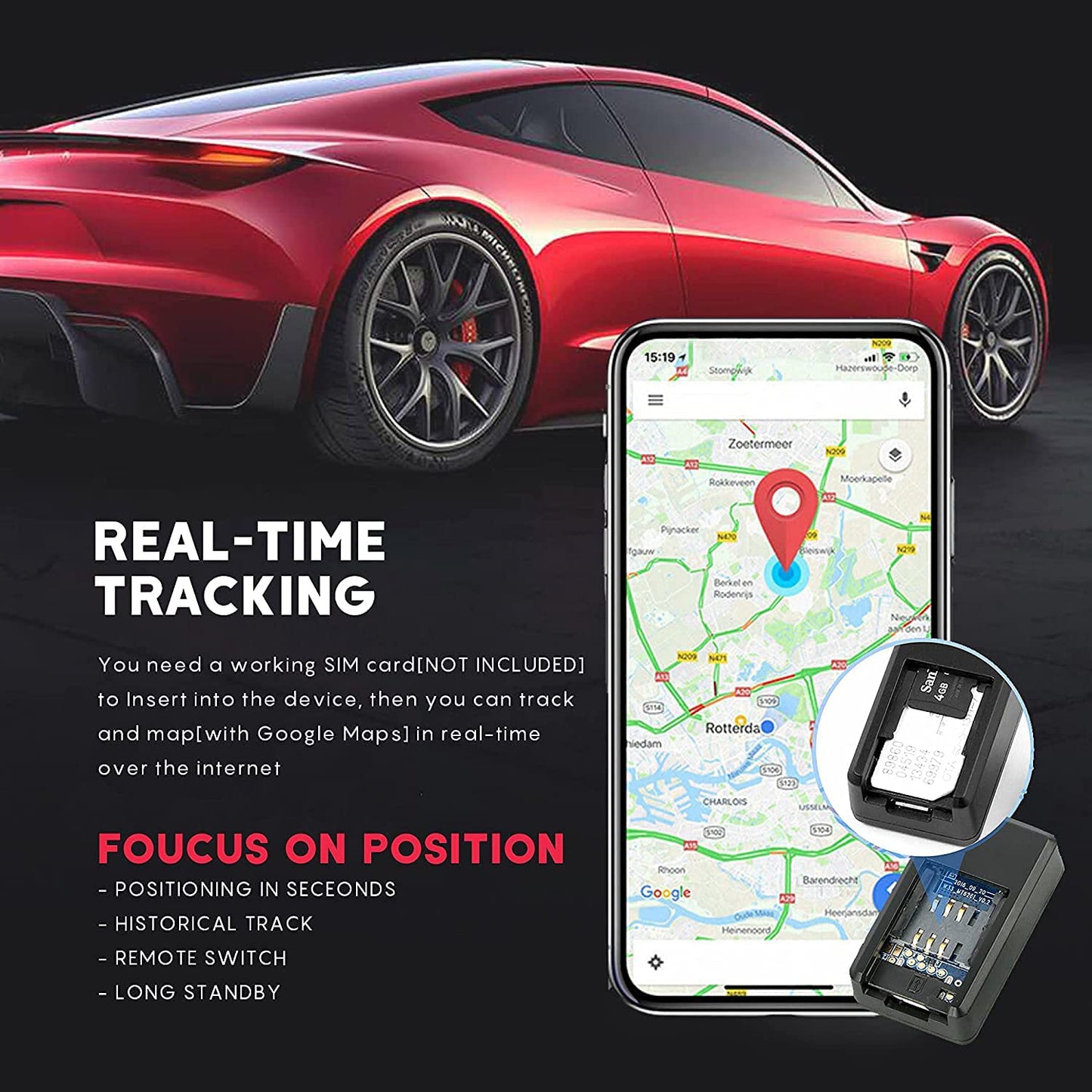 Rastreador GPS Para Carro Carros Autos Vehiculos Localizador Cars TIEMPO REAL