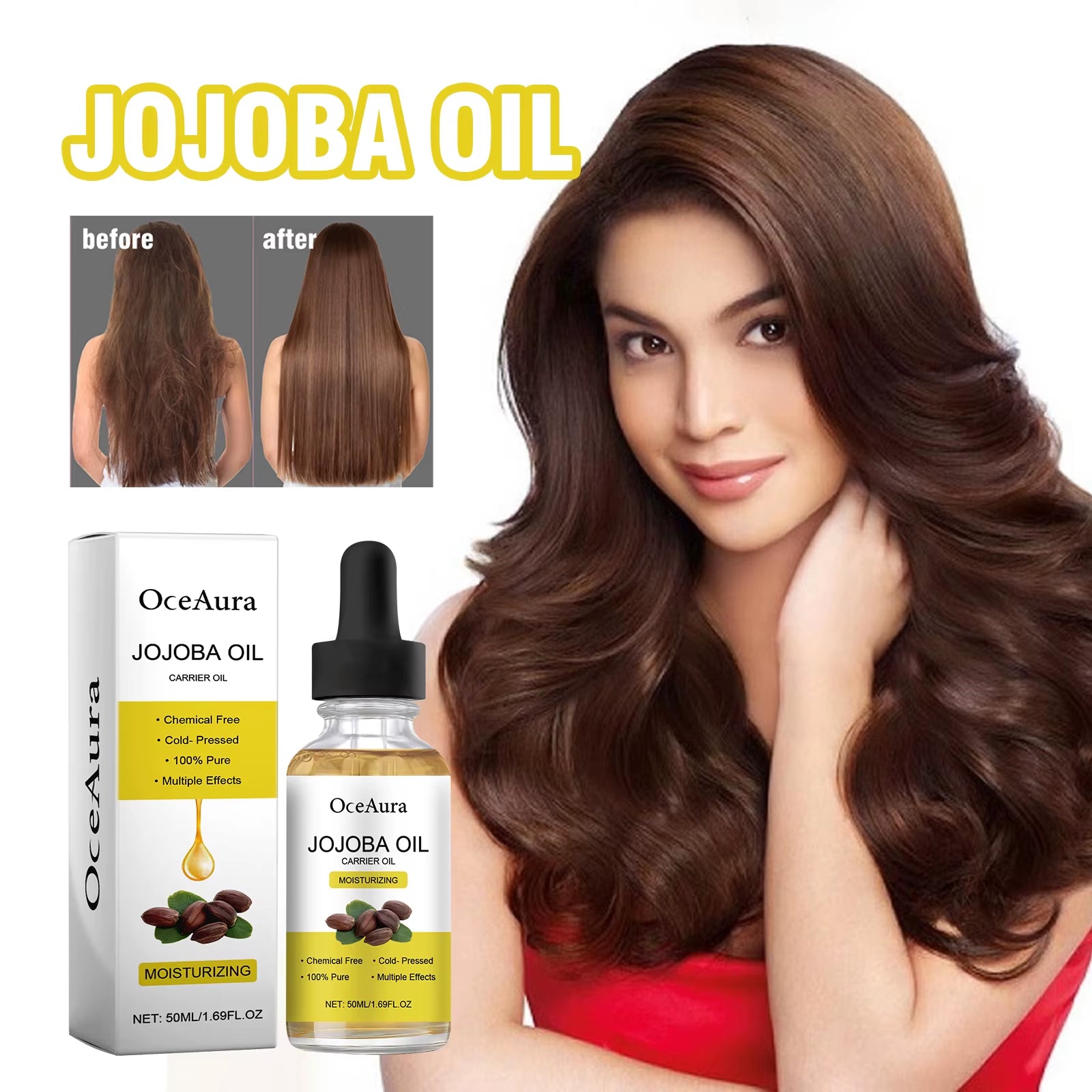 Oceanaura Daily Hair Care Multi Effect Combination Care Essential Oil Smoothing Care Repairing Hair Moisturizing Skin Essence