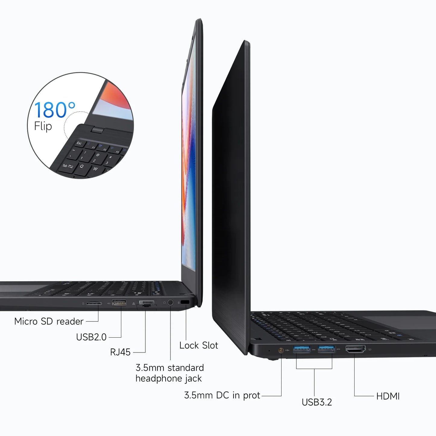 14 Inch Windows 11 Laptops New Intel Celeron N4000 up to 2.6Ghz 8GB RAM 256GB ROM Netbook Laptop Computer for Beginner, Student, Business