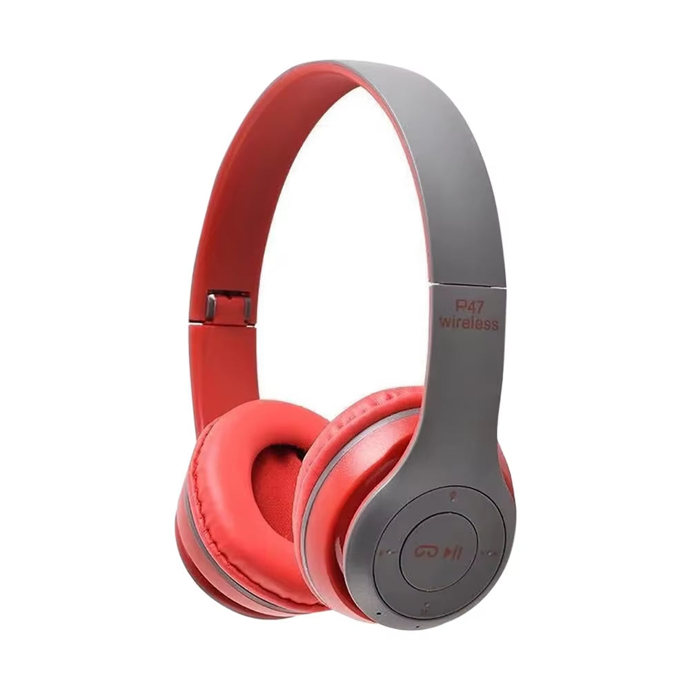 P47 Wireless Bluetooth Headphone with Microphone Foldable Headsets Bass Hifi Sound Music Stereo Earphone for Smartphones TV Game
