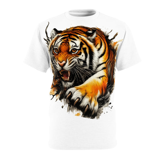 Fierce Tiger Unisex Tee, Graphic Tee for Animal Lovers, Cool Summer Shirt, Wildlife Gift, Unique Fashion Statement