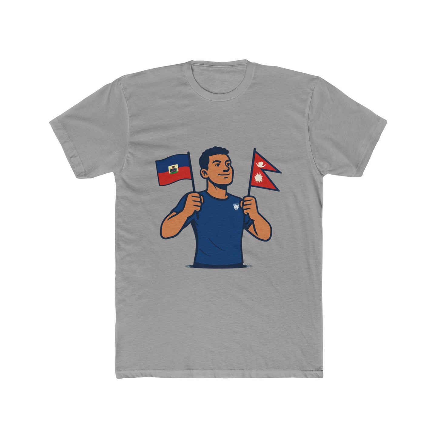 Unisex Cotton Crew Tee with Diverse Flags Design, Perfect for Pride, Cultural Events, Casual Outfits, Gifts, Travel Enthusiasts