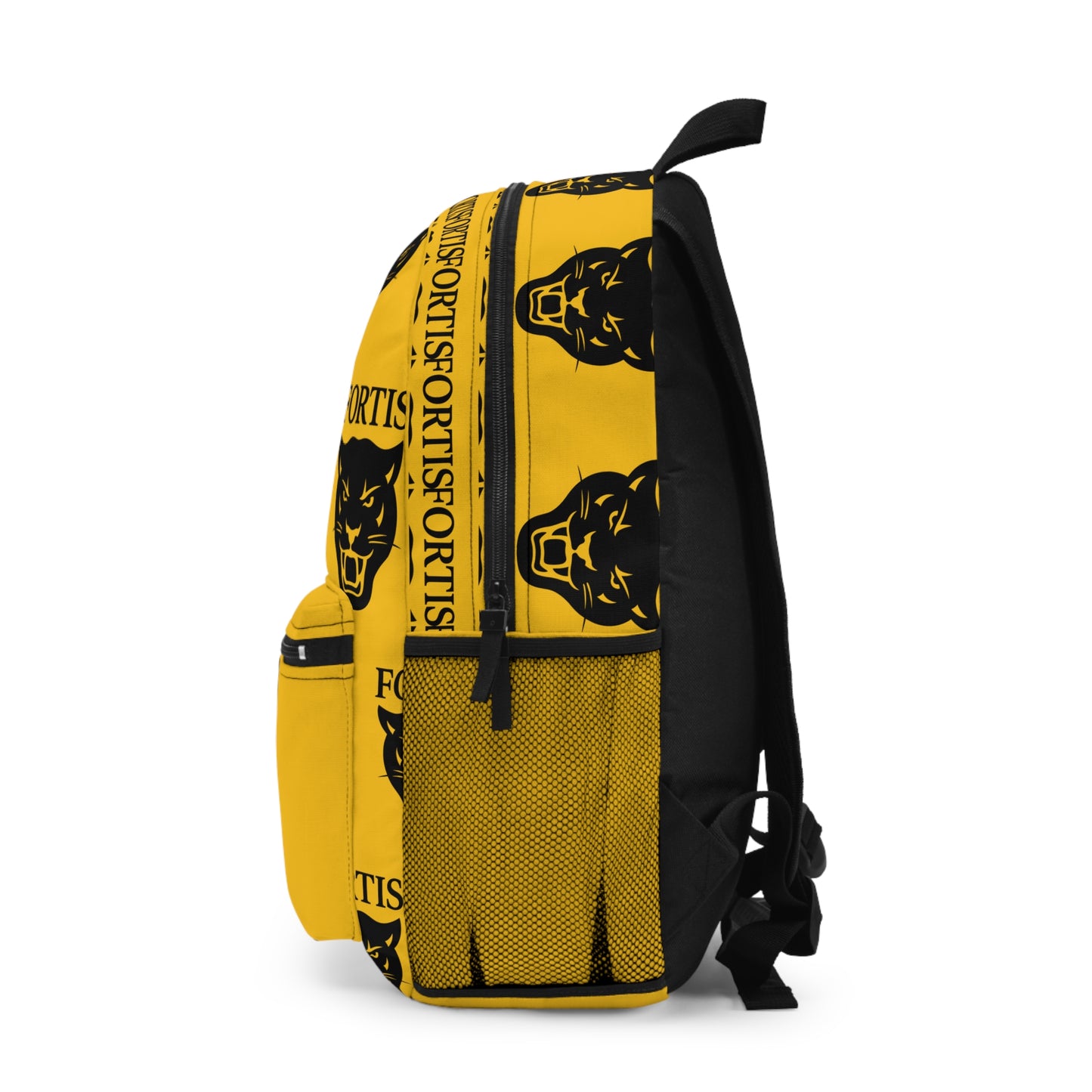 Bold Panther Print Backpack for Students, Stylish Yellow Sports Bag, School Backpack, Unique Gift for Teens, Travel Companion