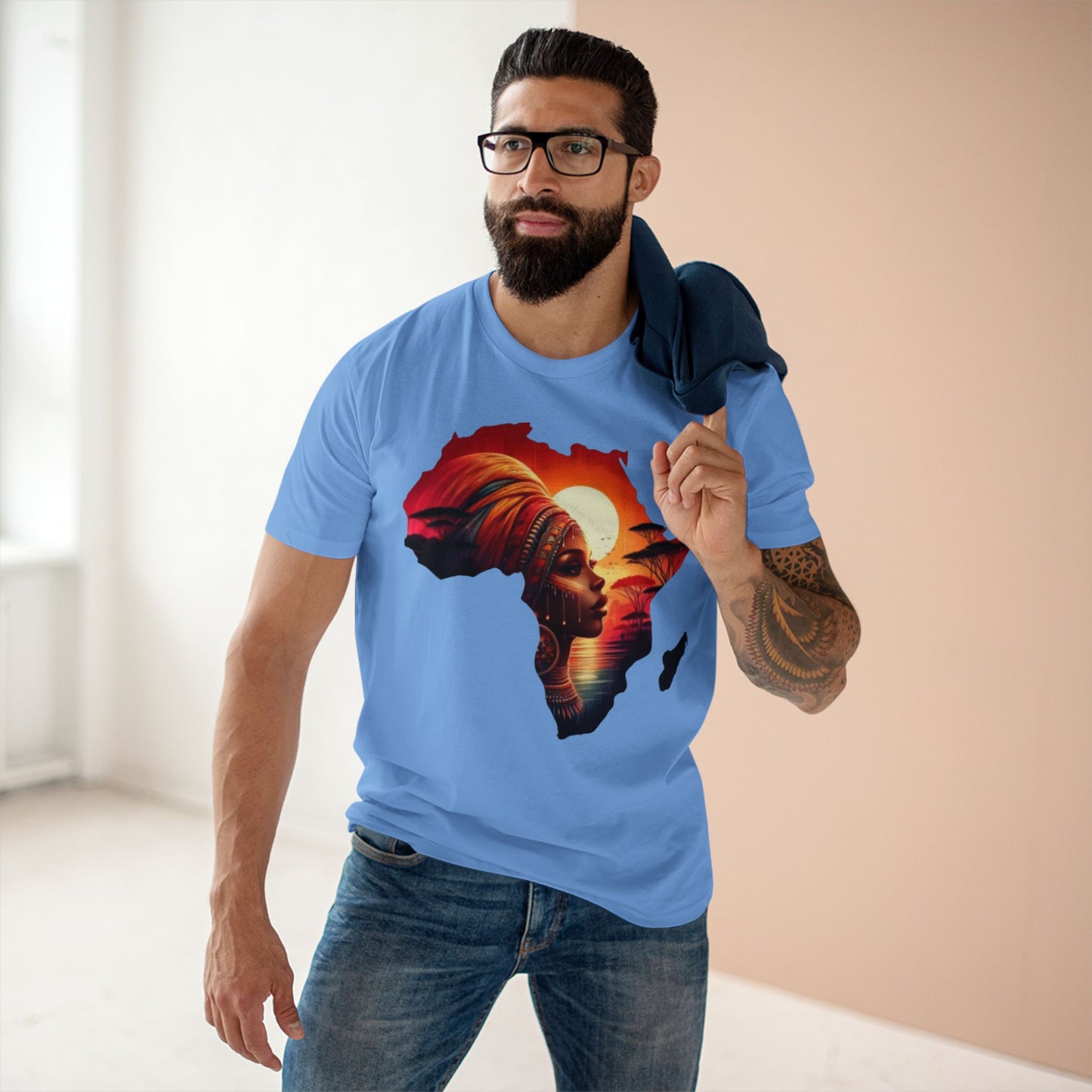 African Sunset Tee, Ethnic Art Shirt, Culture Inspired T-Shirt, Travel Apparel, Gift for Her, Unique African Style Top