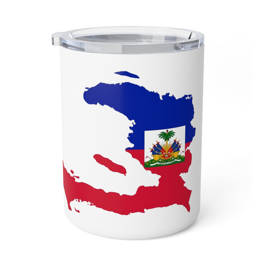 Haitian Flag Insulated Coffee Mug, Travel Mug for Coffee Lovers, Great for Gifts, Perfect for Holidays, 10oz