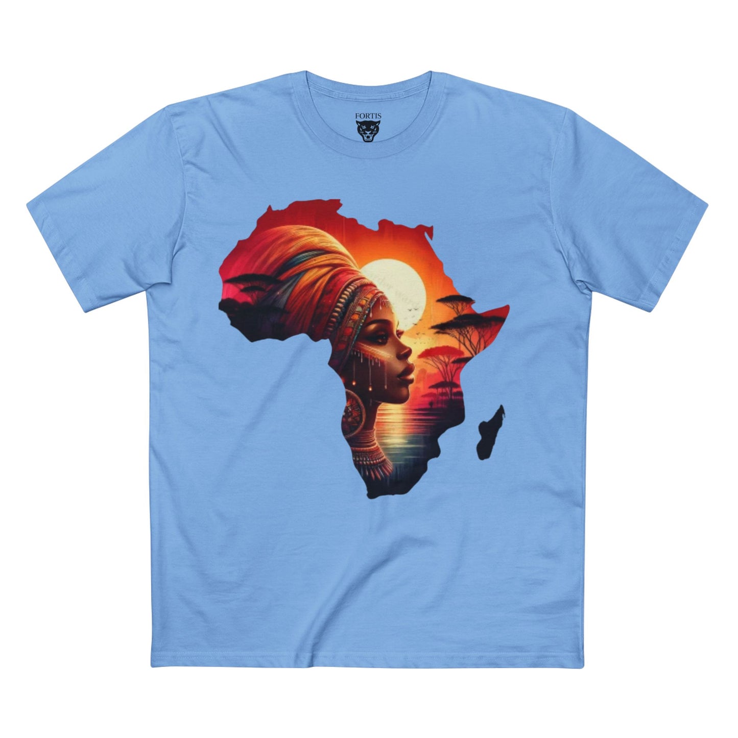 African Sunset Tee, Ethnic Art Shirt, Culture Inspired T-Shirt, Travel Apparel, Gift for Her, Unique African Style Top
