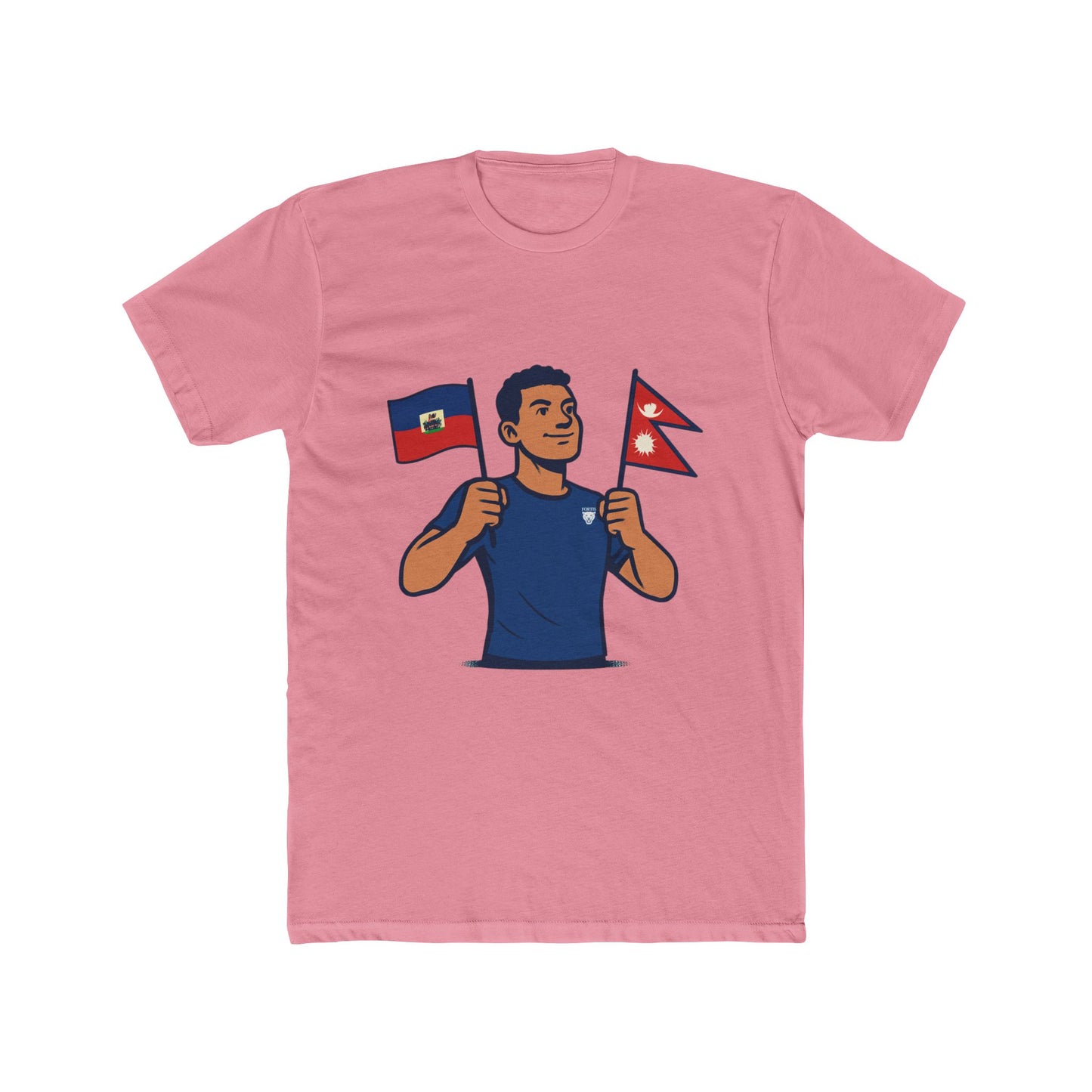 Unisex Cotton Crew Tee with Diverse Flags Design, Perfect for Pride, Cultural Events, Casual Outfits, Gifts, Travel Enthusiasts