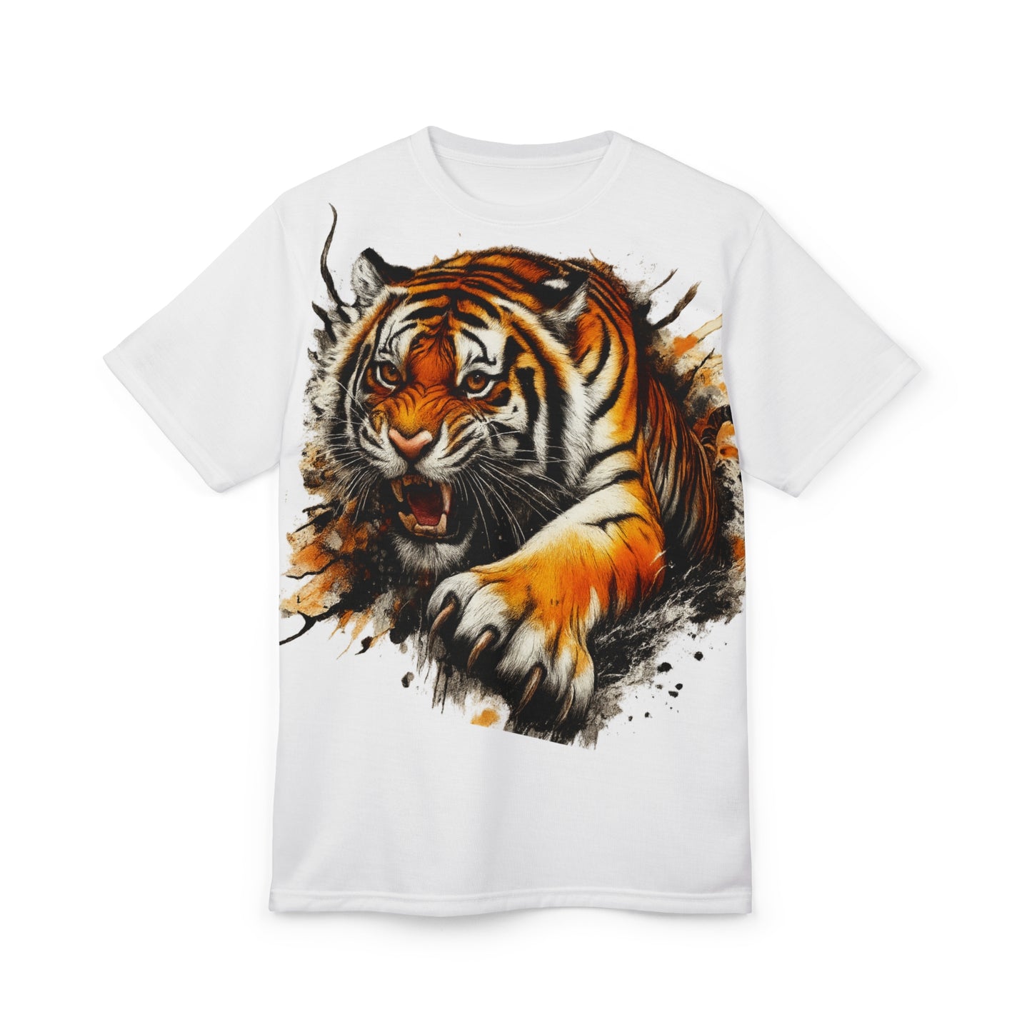 Fierce Tiger Unisex Tee, Graphic Tee for Animal Lovers, Cool Summer Shirt, Wildlife Gift, Unique Fashion Statement