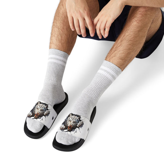 Men's Tiger Print Removable-Strap Sandals | Stylish Comfort, Pool Party Essential, Summer Footwear, Casual Slides, Gift for Him