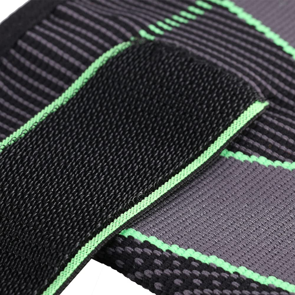 Full Leg Sleeves Long Compression Leg Sleeve Knee Sleeves Protect Leg, Reduce Varicose Veins and Swelling of Legs(Pair) (Green(With Strap)-1 Pair, Medium)