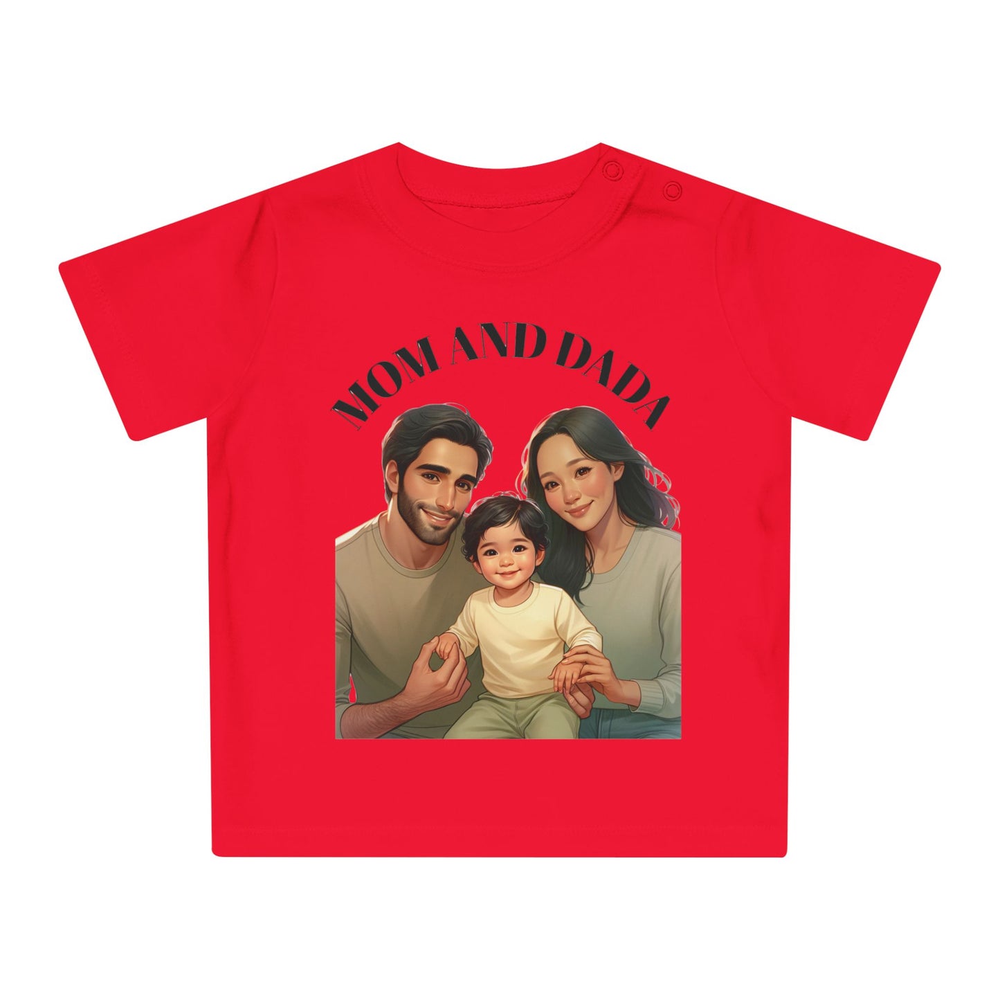 Mom and Dada Baby T-Shirt - Cute Family Tee, Infant Gift, Baby Shower, Newborn Apparel, Family Bonding Wear
