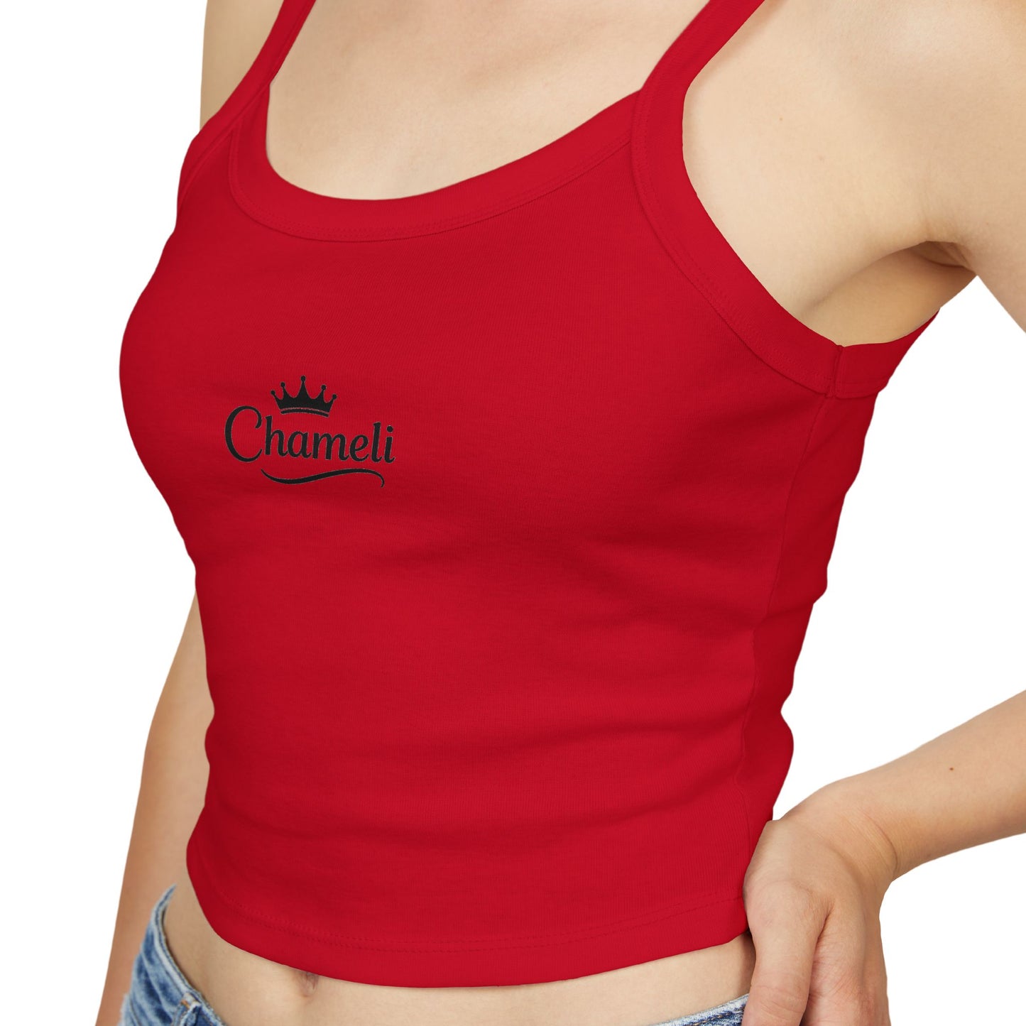 Chamel Crown Logo Spaghetti Strap Tank