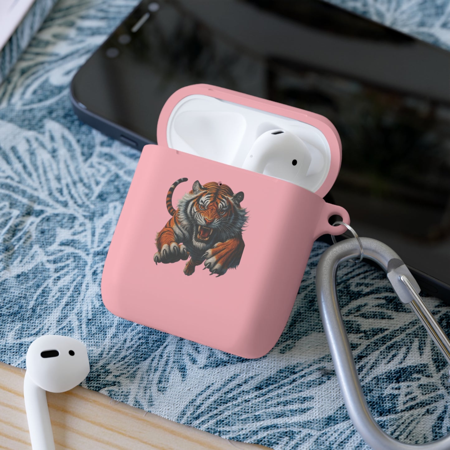Tiger Themed AirPods Case Cover, Perfect Gift for Animal Lovers, Unique AirPods Accessory, Trendy Tech Gadgets, Birthday and Holiday Present