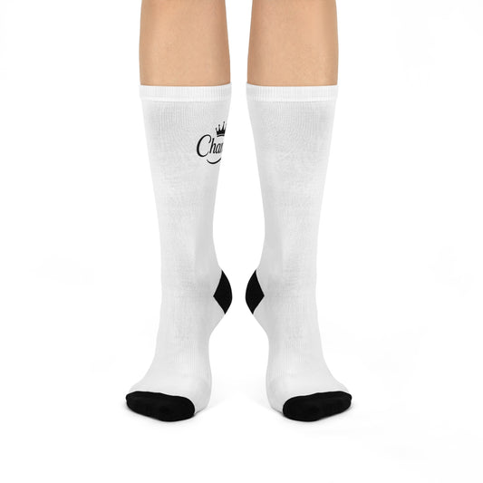 Charming Cushioned Crew Socks | Cozy Gifts for Her, Wardrobe Essentials, Stylish Comfort, Everyday Wear, Personalized Sock Gift