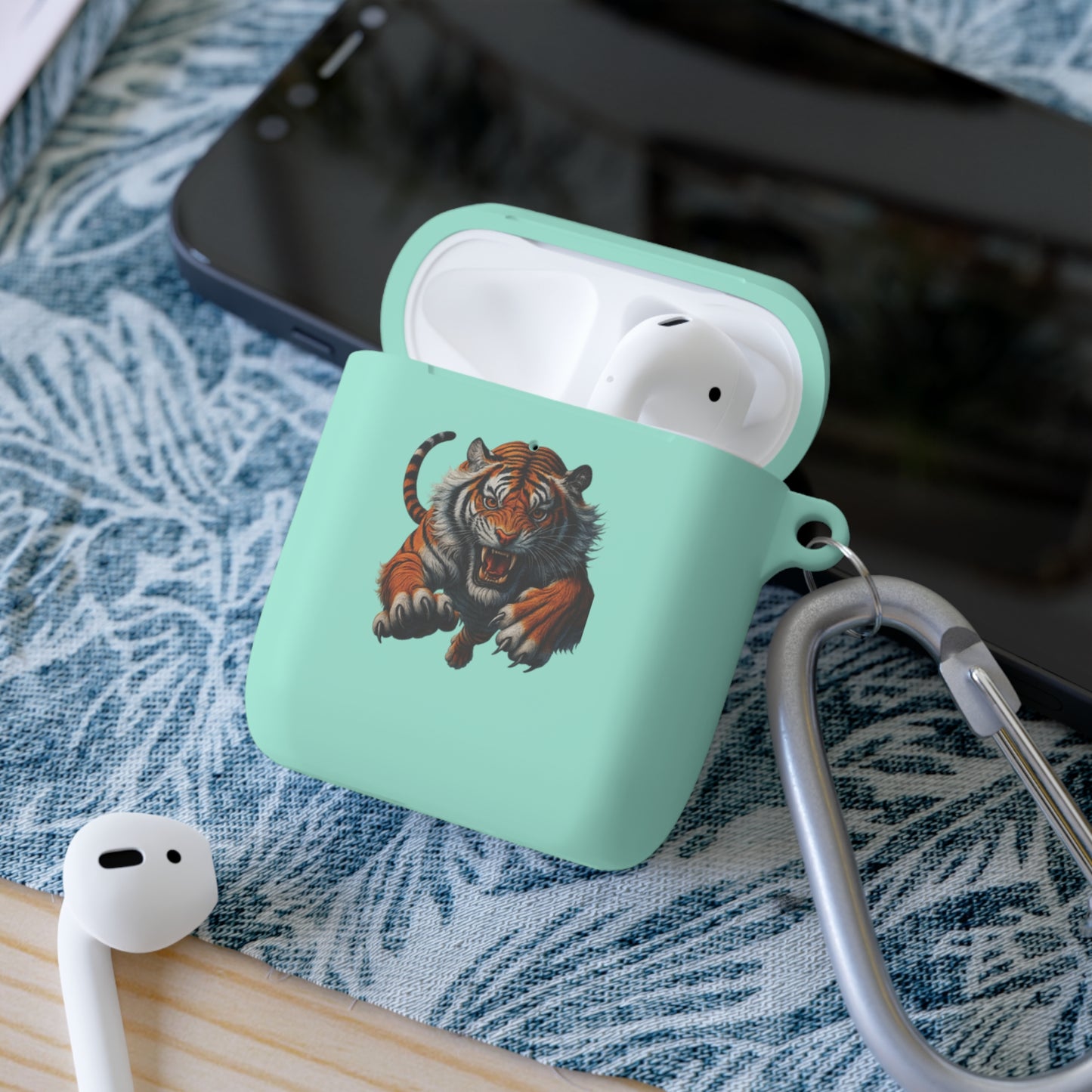 Tiger Themed AirPods Case Cover, Perfect Gift for Animal Lovers, Unique AirPods Accessory, Trendy Tech Gadgets, Birthday and Holiday Present
