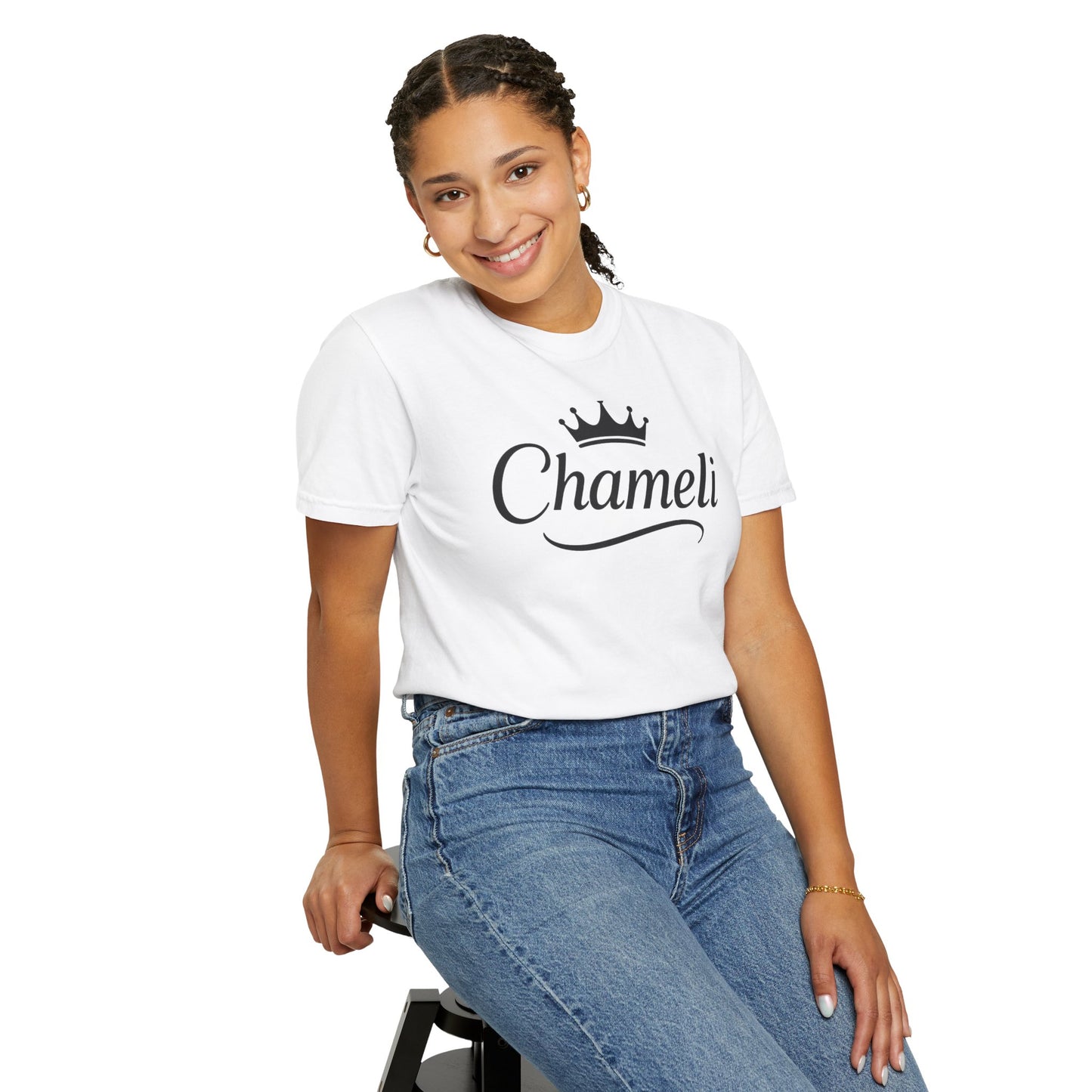 Unisex Crowned Name T-Shirt, Customizable Personal Tee, Casual Summer Top, Unique Gift for Her, Birthday Celebration, Graphic Shirt
