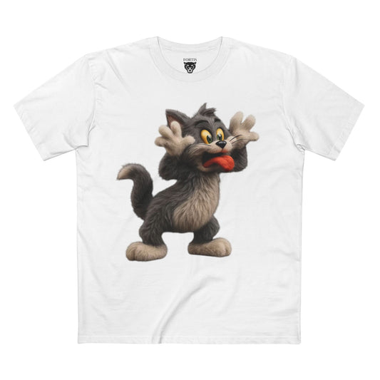 Funny Cat Graphic Tee, Cartoon Cat T-Shirt, Humorous Adult Tee, Gift for Cat Lovers, Unique Casual Wear