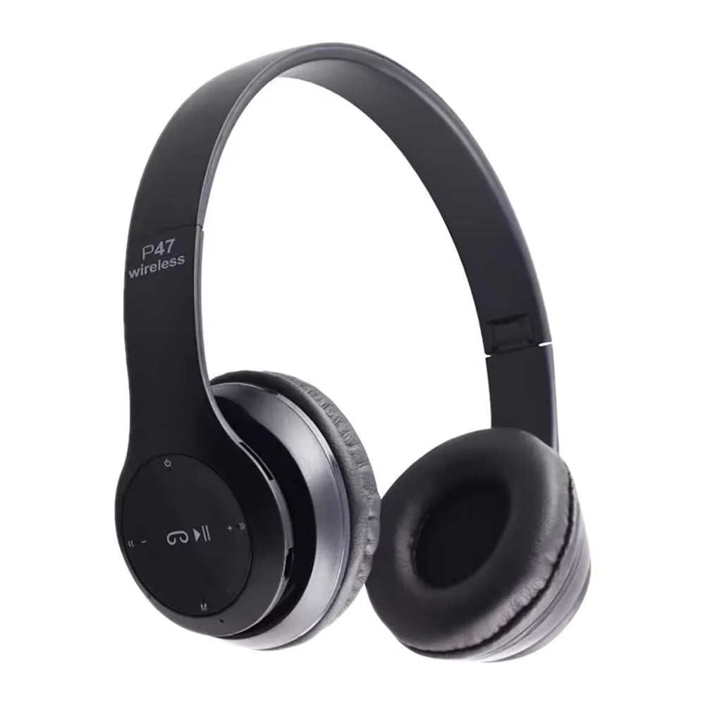 P47 Wireless Bluetooth Headphone with Microphone Foldable Headsets Bass Hifi Sound Music Stereo Earphone for Smartphones TV Game