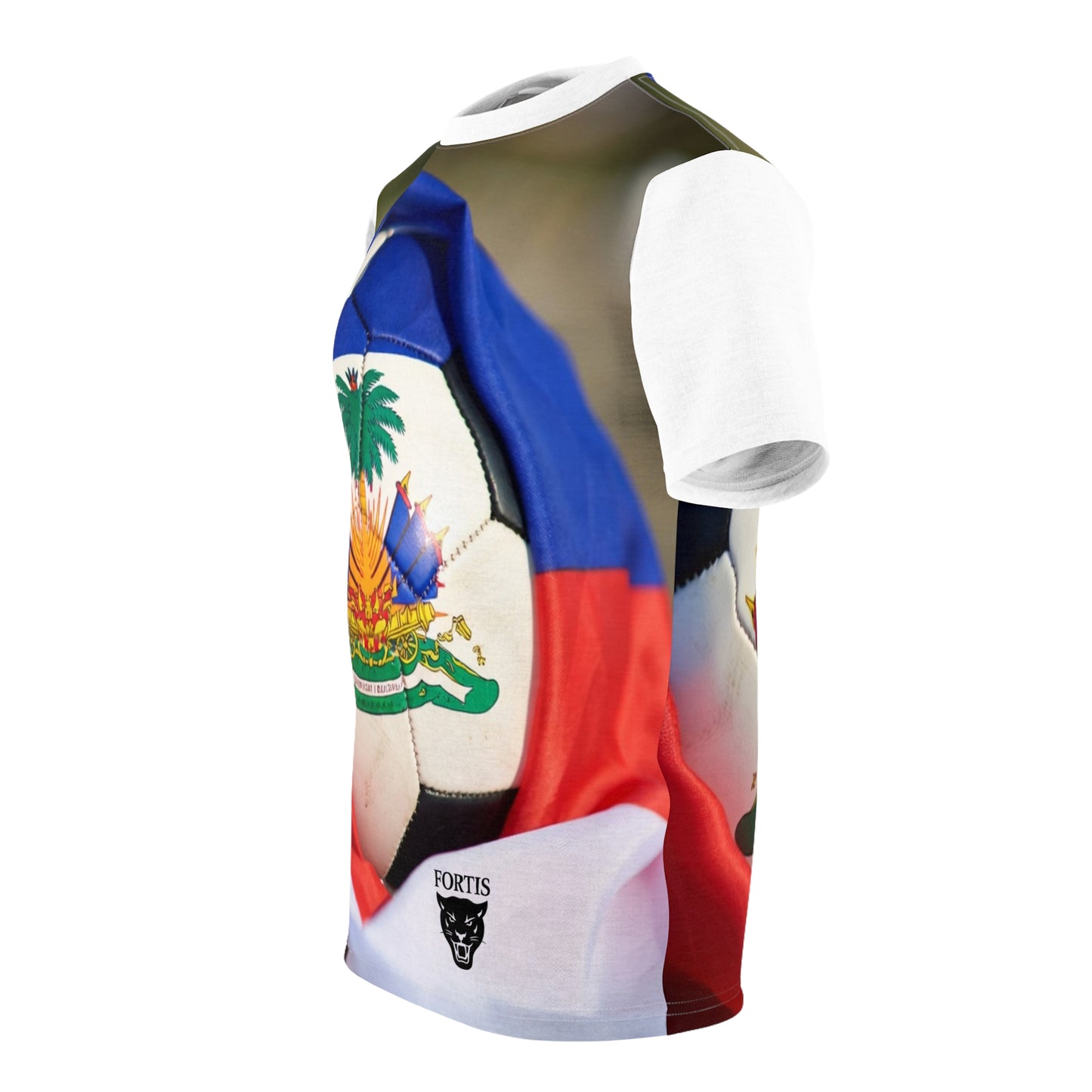 Haiti Flag Soccer Ball All-Over Print Tee