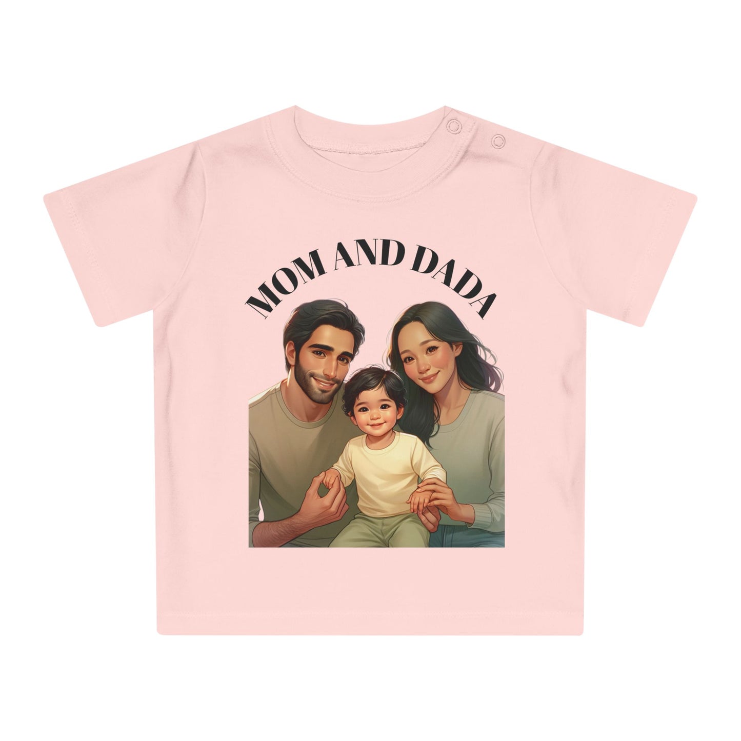 Mom and Dada Baby T-Shirt - Cute Family Tee, Infant Gift, Baby Shower, Newborn Apparel, Family Bonding Wear
