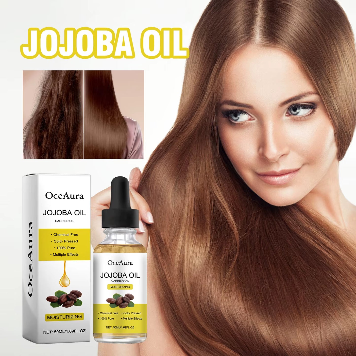 Oceanaura Daily Hair Care Multi Effect Combination Care Essential Oil Smoothing Care Repairing Hair Moisturizing Skin Essence
