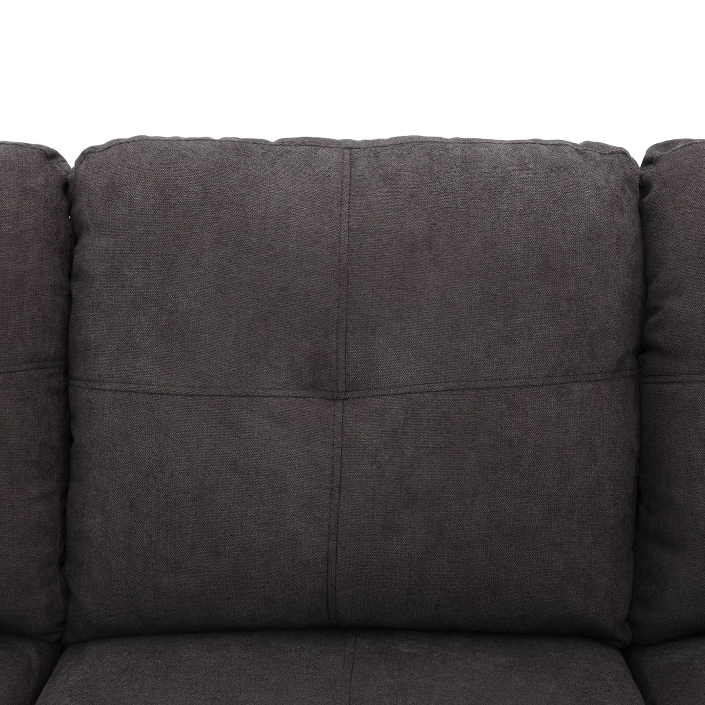Sofa Set,Flannel Living Room Sofa Set,L-Shaped Sectional Sofa,2-Piece Couch Living Room,Dark Brown