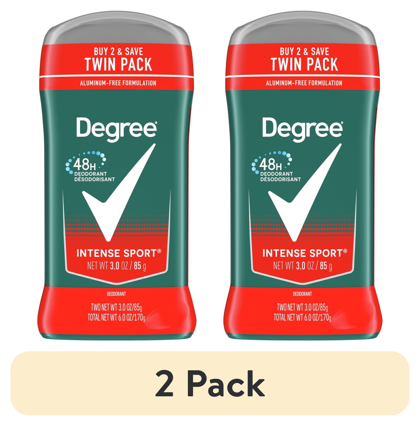 (2 Pack)  Men Intense Sport 24H Deodorant, 3 Oz, 2 Count