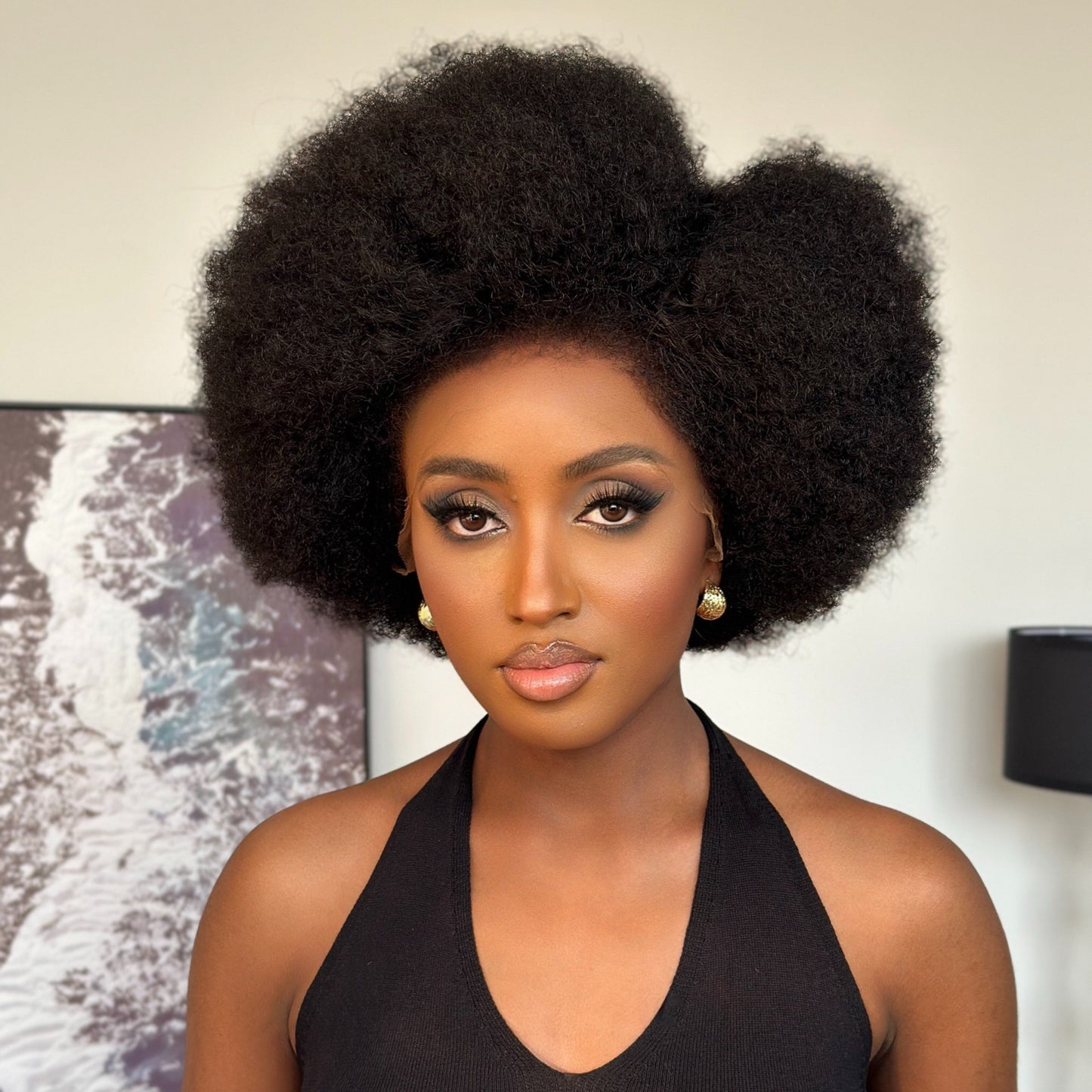 Afro Kinky Curly with Kinky Edges HD 13X4 Lace Front Wig