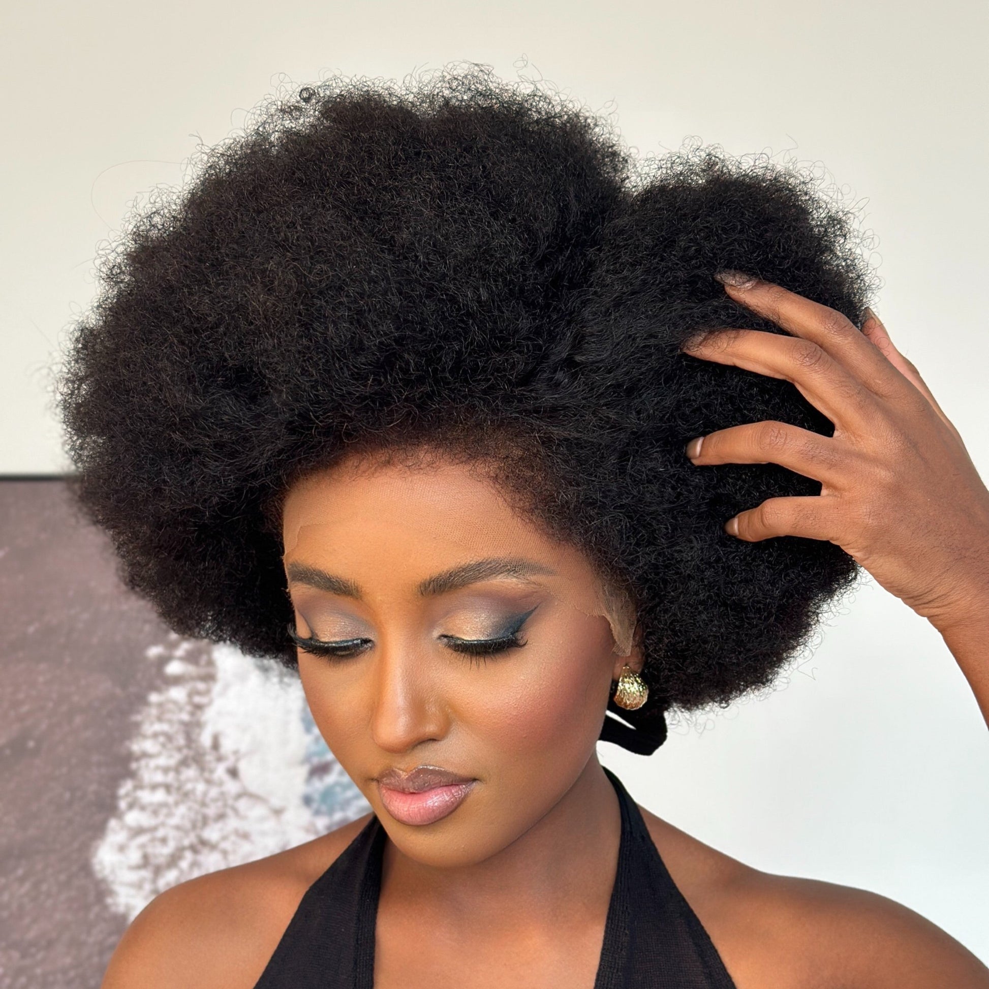 Afro Kinky Curly with Kinky Edges HD 13X4 Lace Front Wig