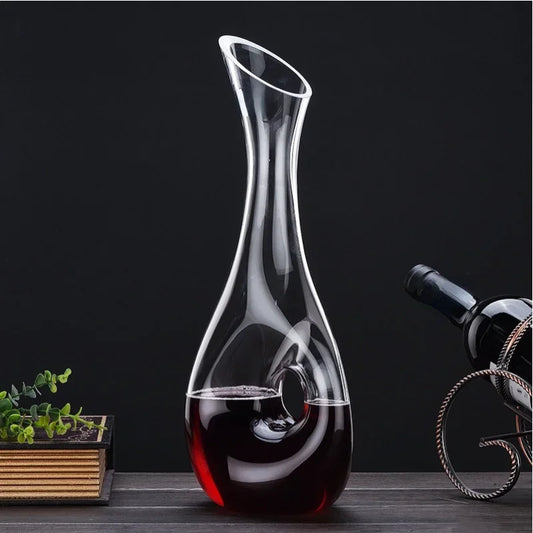 Wine Decanter Lead-Free Crystal Glass Wine Decanter Home Bars Champagne Pourer Snail Shaped Decanter Brandy Bottle Container