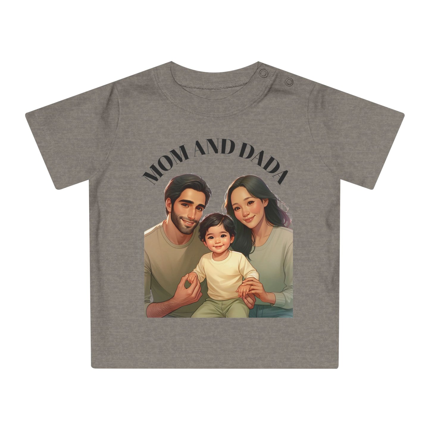 Mom and Dada Baby T-Shirt - Cute Family Tee, Infant Gift, Baby Shower, Newborn Apparel, Family Bonding Wear