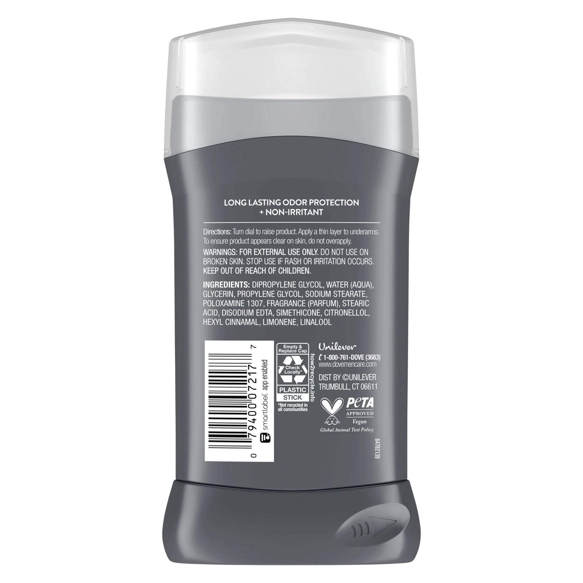 Deodorant Stick for Men Extra Fresh Aluminum Free with Moisturizing Cream, 3 Oz