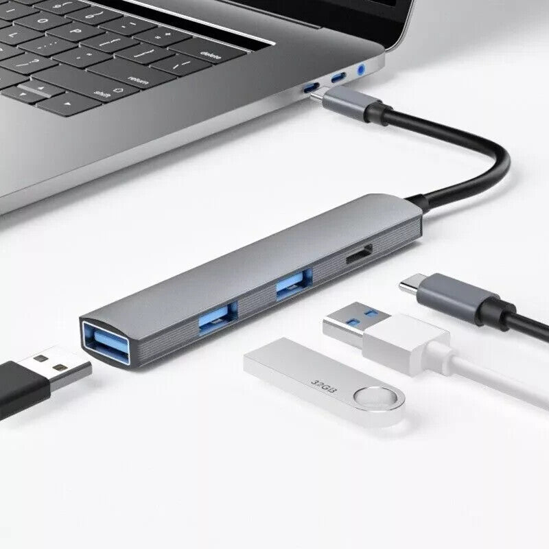 Adapter USB C HUB Type 4Port High Speed Multi USB Splitter for PC Laptop Macbook