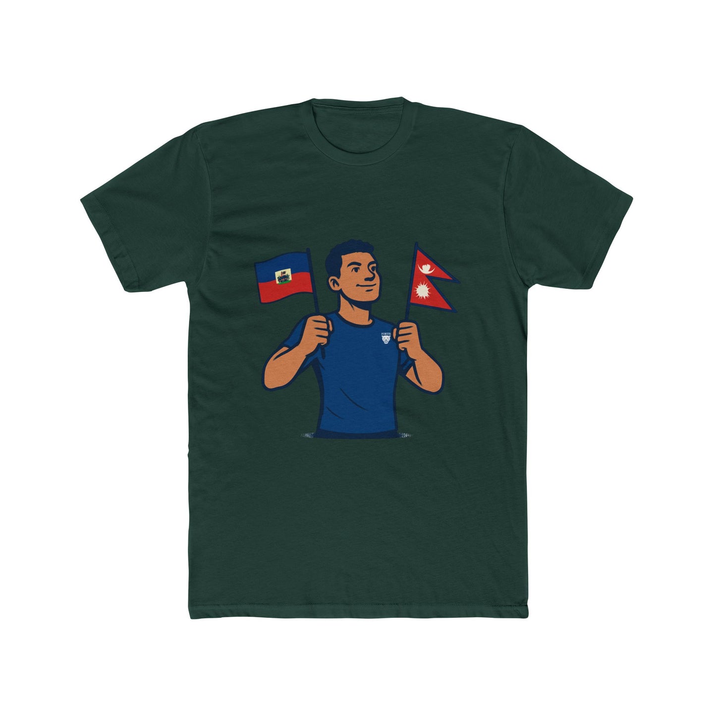 Unisex Cotton Crew Tee with Diverse Flags Design, Perfect for Pride, Cultural Events, Casual Outfits, Gifts, Travel Enthusiasts