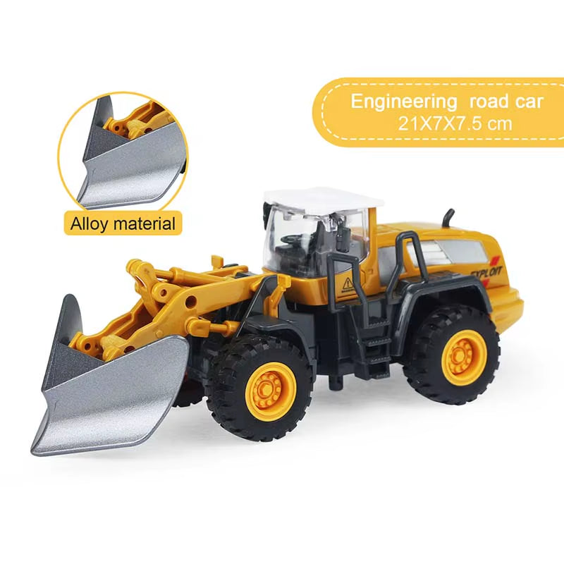9 Styles Alloy Engineering Diecast Truck Toy Car Classic Construction Model Vehicle Loader Tractor Excavator Toys for Boys Gift