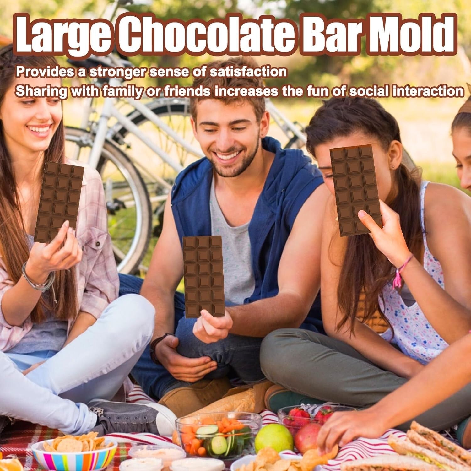 Large Chocolate Bar Mold Deep Dubai, Thick Chocolate Bar Molds Silicone for Fill