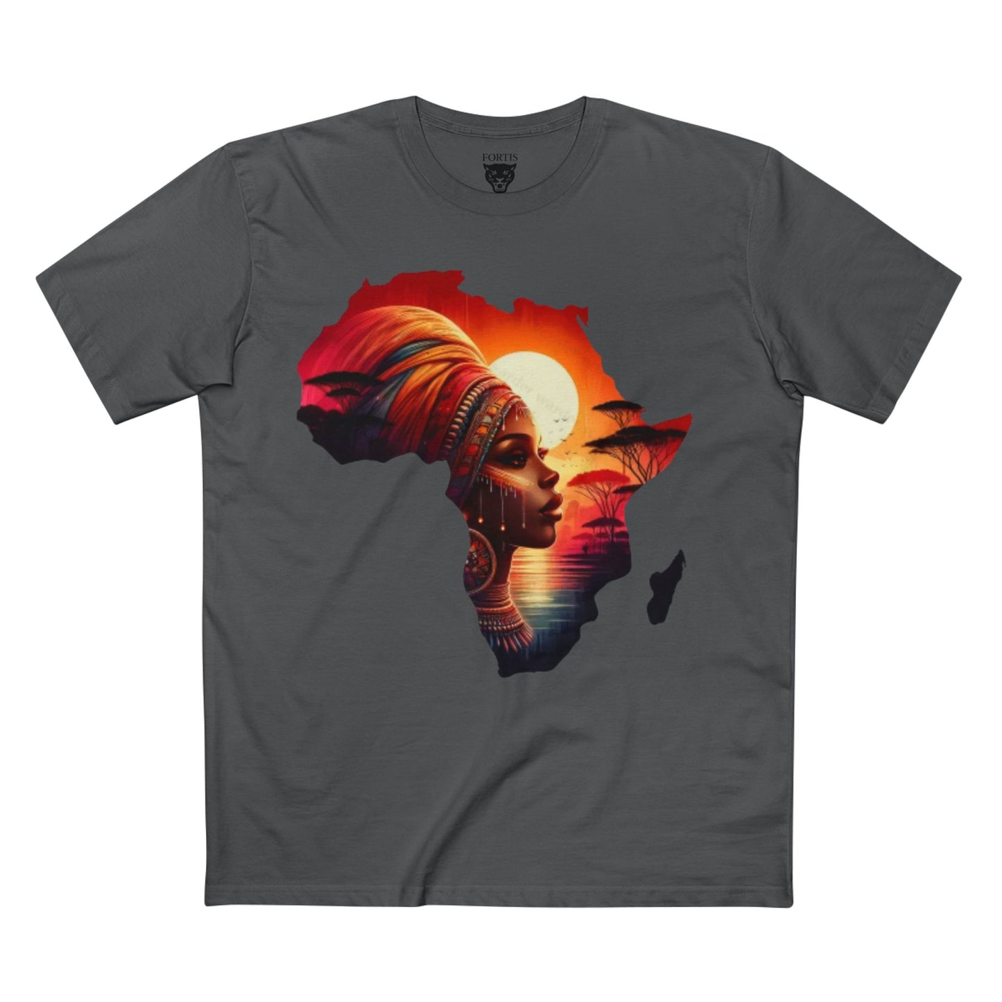 African Sunset Tee, Ethnic Art Shirt, Culture Inspired T-Shirt, Travel Apparel, Gift for Her, Unique African Style Top