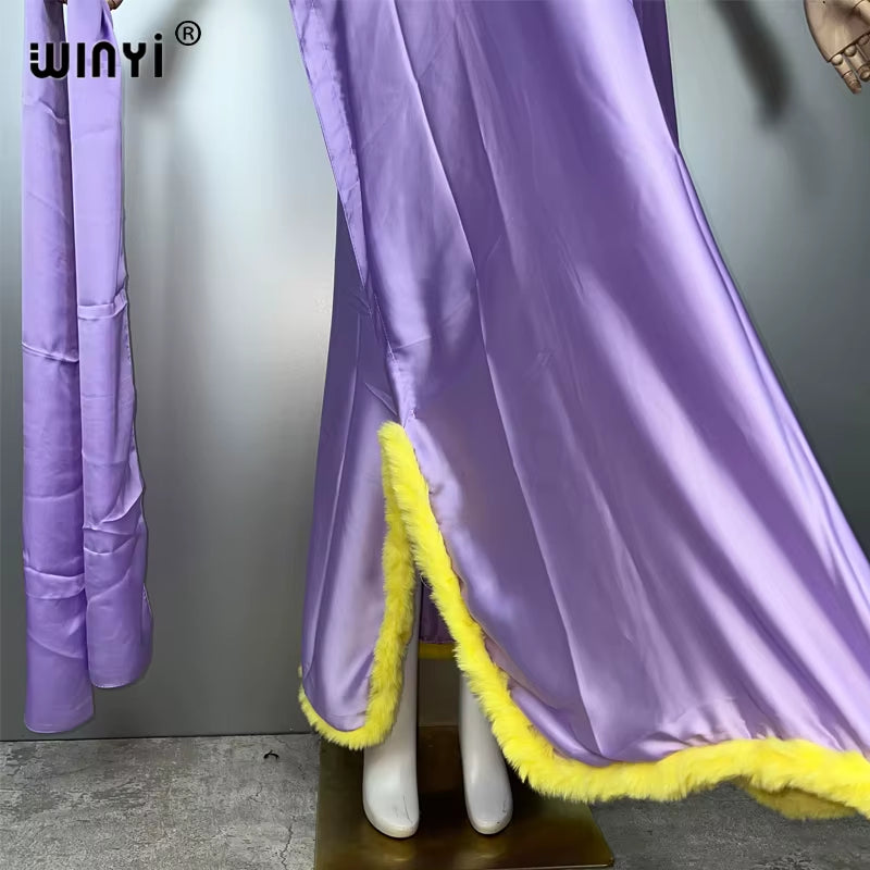 Fashion Monocolour Dress with Scarf Long Femme Abaya Dubai Luxury Party Kaftan Muslim Women Clothing Abaya Dubai Luxury