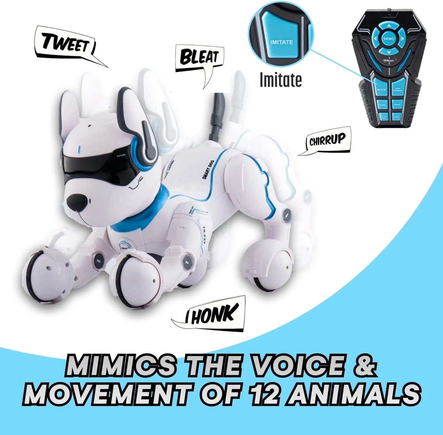 Remote-Controlled Robot Dog Toy for Kids 3-10 Years - Smart & Dancing, Mimics Animals - Mini Pet Robot