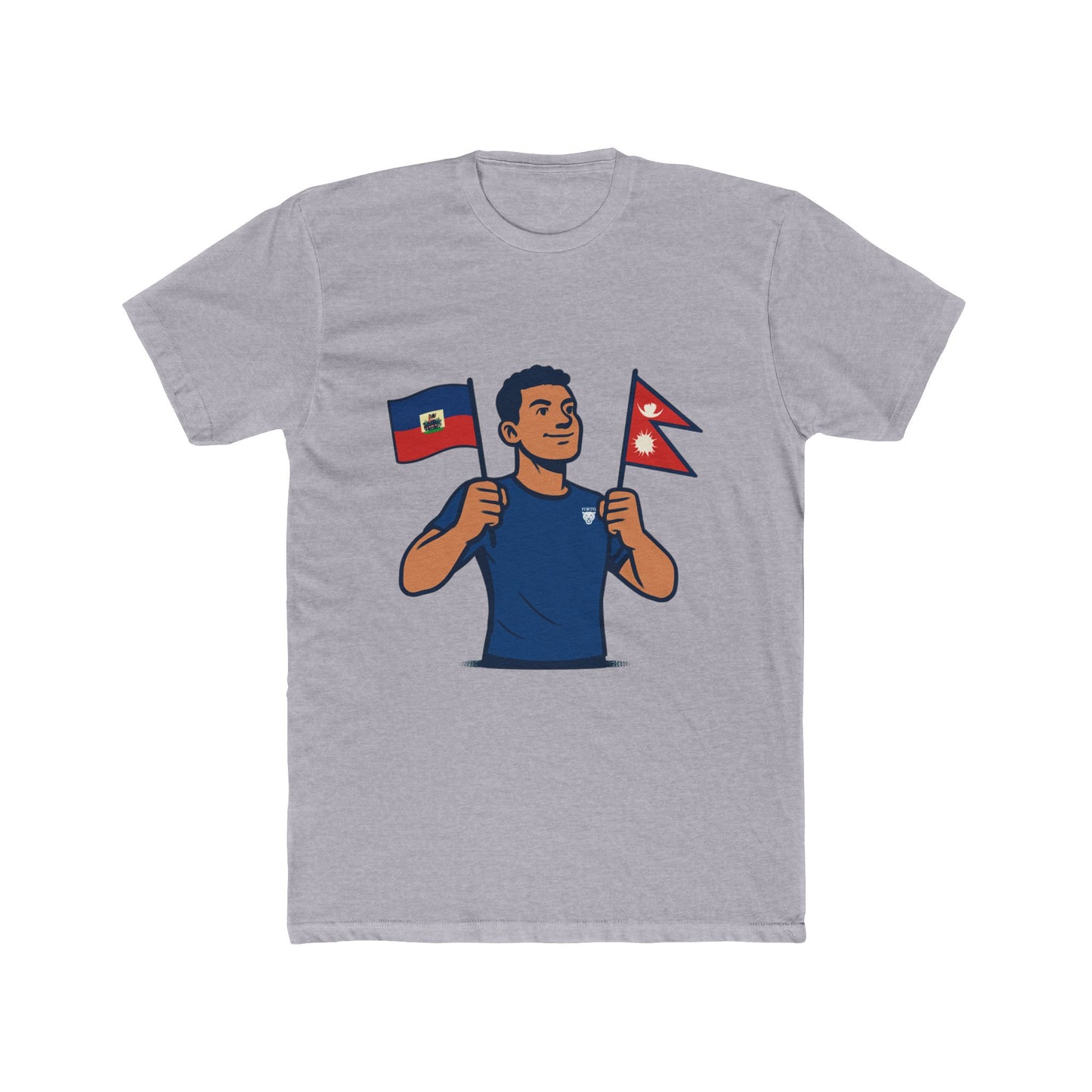 Unisex Cotton Crew Tee with Diverse Flags Design, Perfect for Pride, Cultural Events, Casual Outfits, Gifts, Travel Enthusiasts