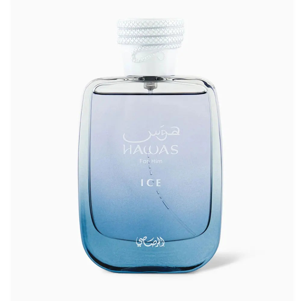 RASASI Hawas Ice for Men Eau De Parfum, 100Ml(3.4 Oz), Premium Arabian Fragrance