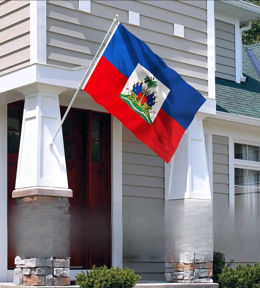 SKY FLAG Free Shipping Haiti Flag 90X150Cm Hanging Polyester Blue Red 2 Sides Printed National Flag Haiti Sports Banner