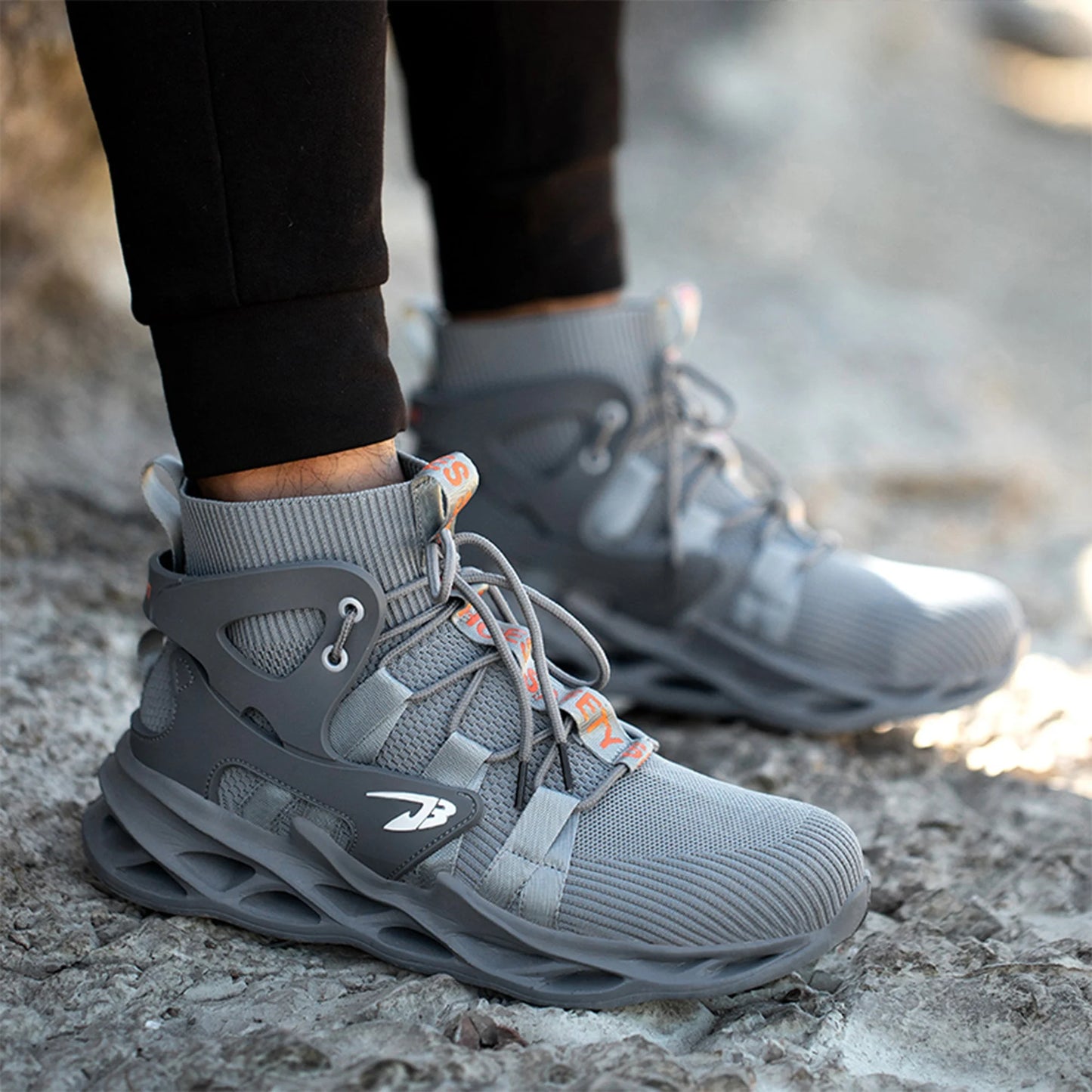 Indestructible Steel Toe Work Boots for Men Safety Shoe Size 12