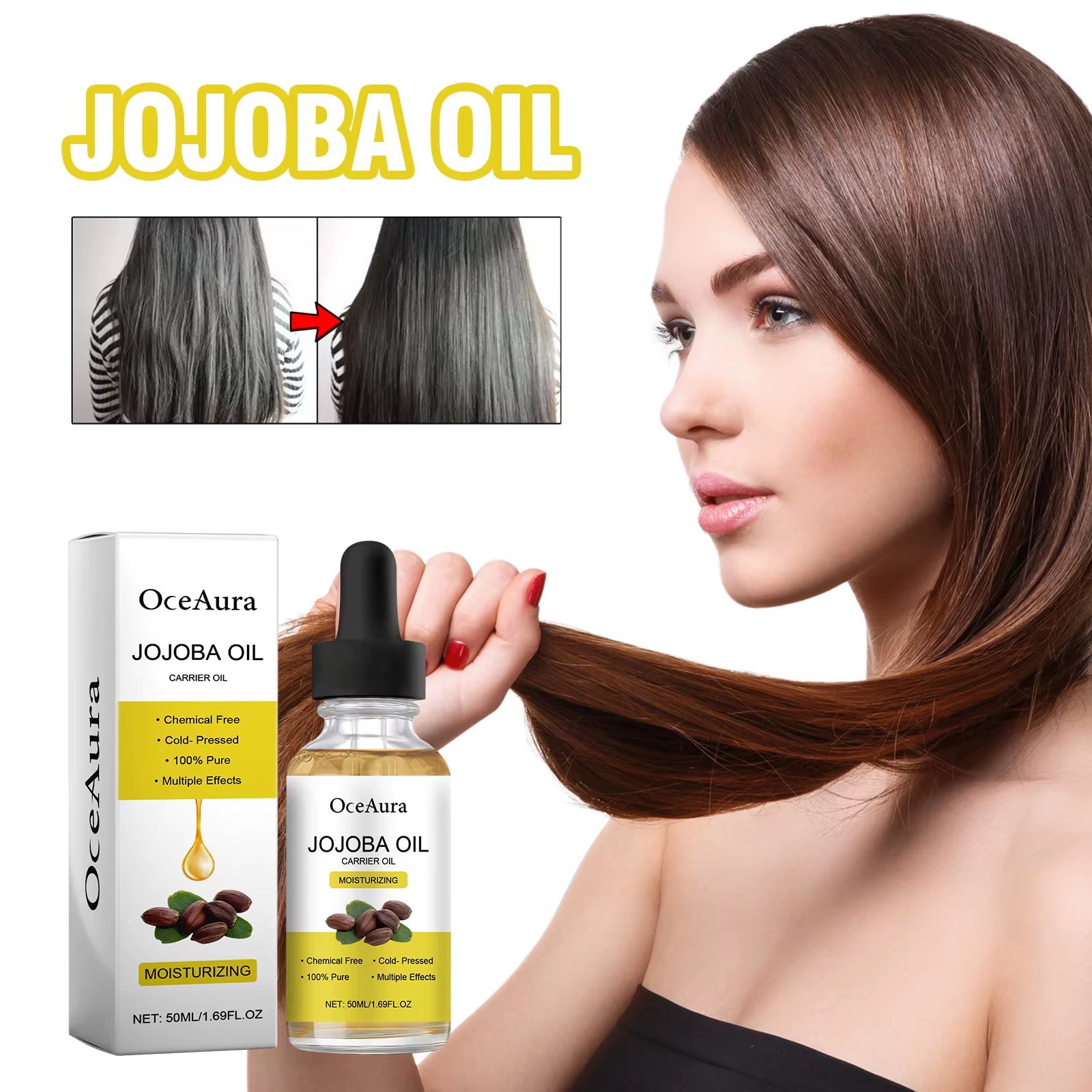 Oceanaura Daily Hair Care Multi Effect Combination Care Essential Oil Smoothing Care Repairing Hair Moisturizing Skin Essence