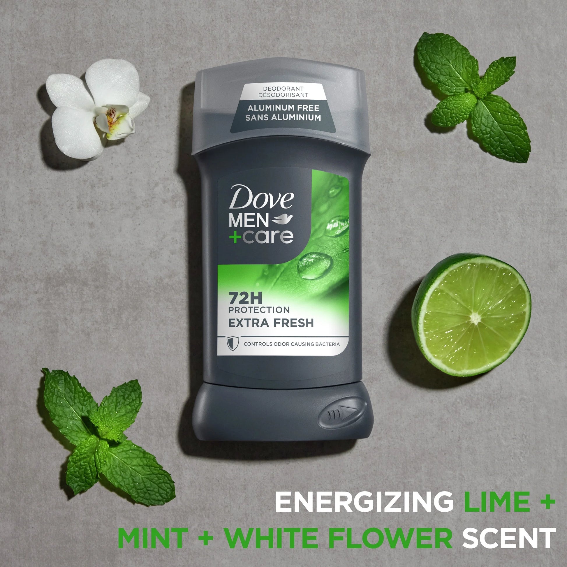 Deodorant Stick for Men Extra Fresh Aluminum Free with Moisturizing Cream, 3 Oz