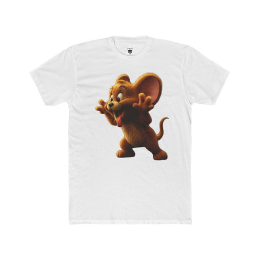 Jerry Mouse Unisex Cotton Crew Tee, Funny Cartoon Shirt, Gift for Mouse Lovers, Cute Casual Tee, Animal Lover Clothing