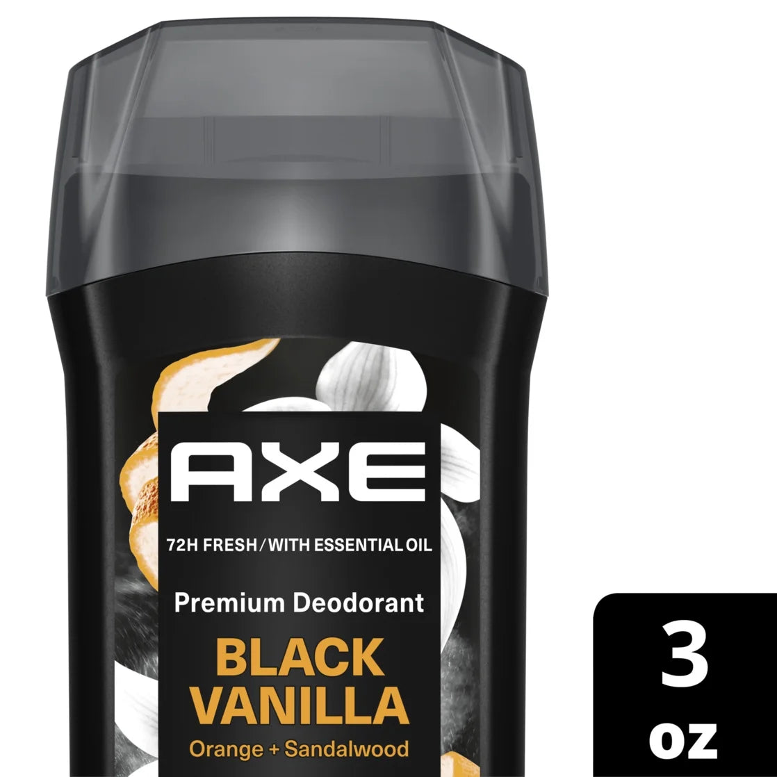 Fine Fragrance Collection Black Vanilla with Orange + Sandalwood Essential Oils Deodorant Stick, 3 Oz