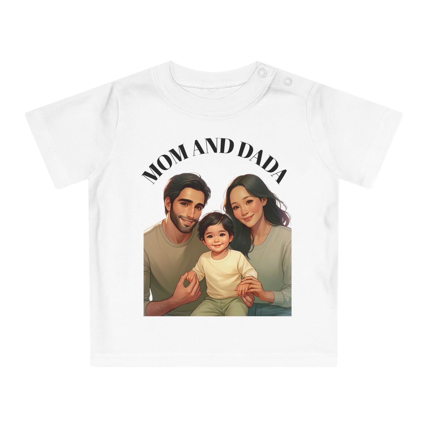 Mom and Dada Baby T-Shirt - Cute Family Tee, Infant Gift, Baby Shower, Newborn Apparel, Family Bonding Wear