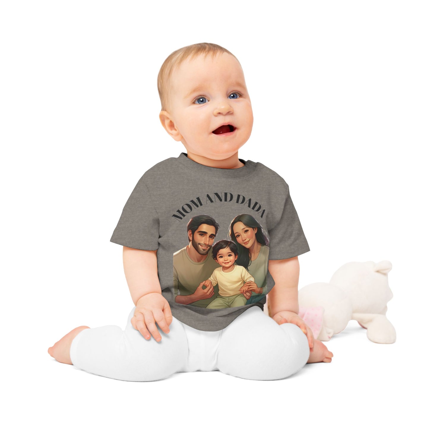 Mom and Dada Baby T-Shirt - Cute Family Tee, Infant Gift, Baby Shower, Newborn Apparel, Family Bonding Wear